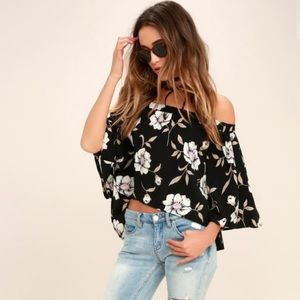 Lulu’s Light of Dawn Floral Off-the-Shoulder Top